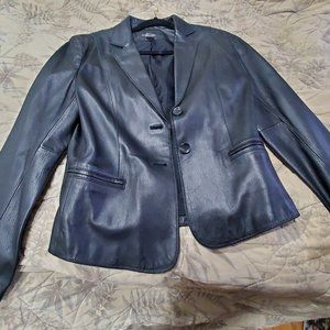 Jones of New York leather blazer